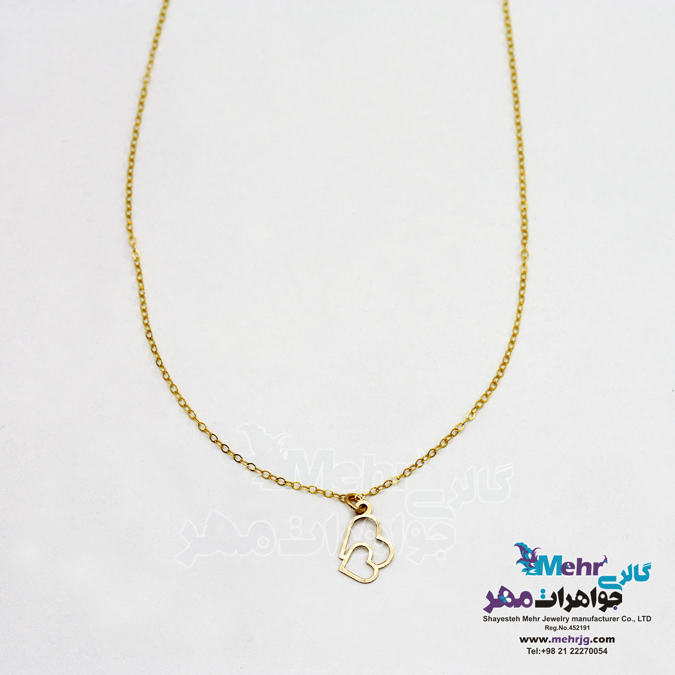 گردنبند طلا - طرح قلب