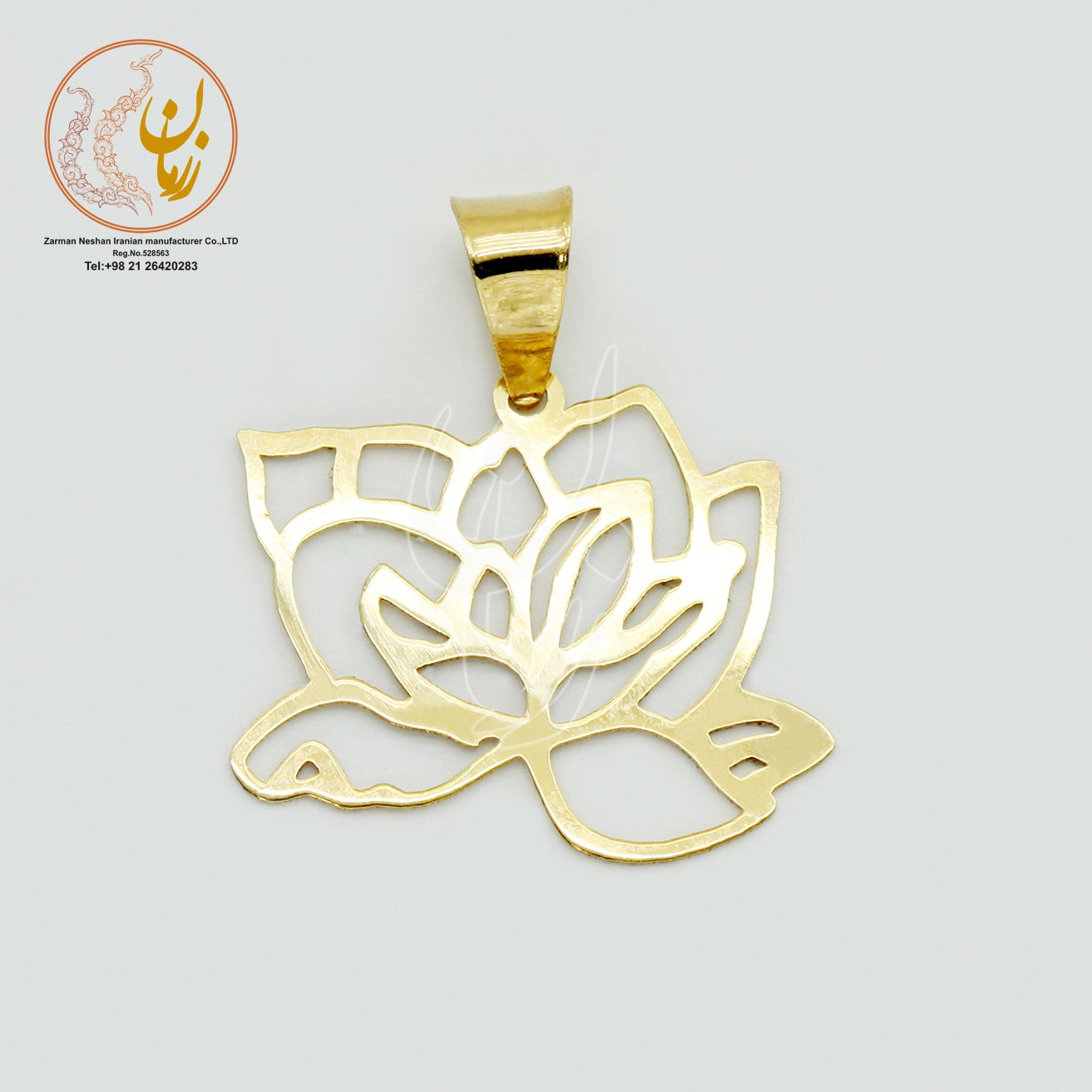 آویز طلا - طرح گل