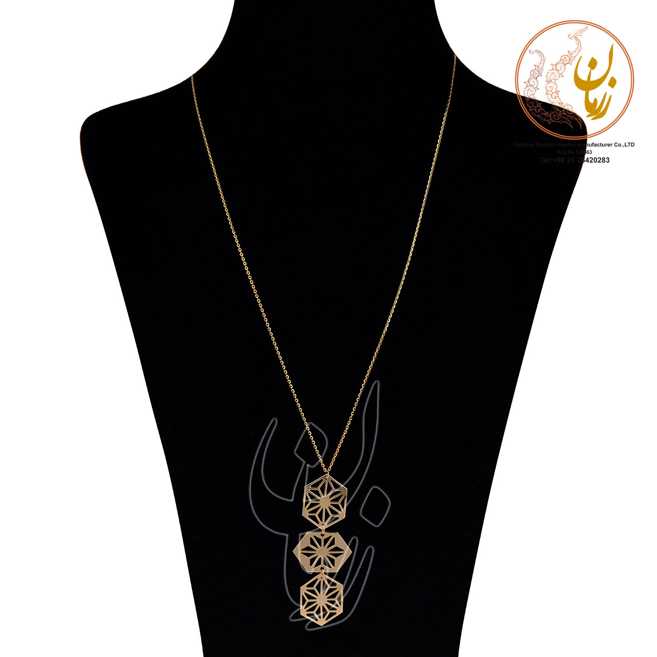 گردنبند طلا - طرح هندسی