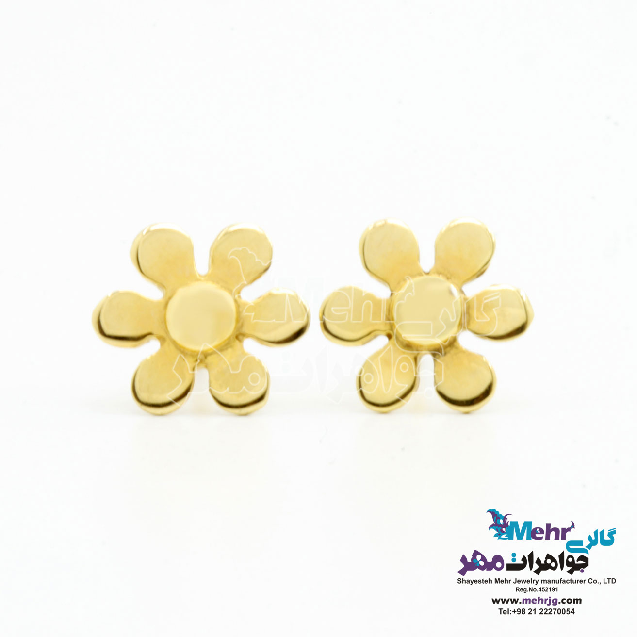 گوشواره طلا - طرح گل یاسمن