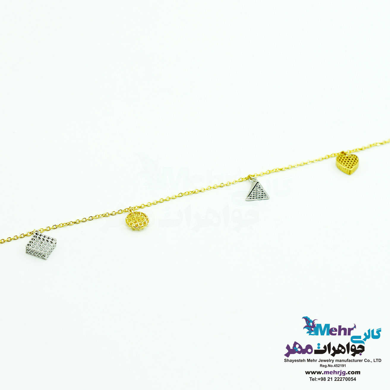 دستبند طلا - طرح توری