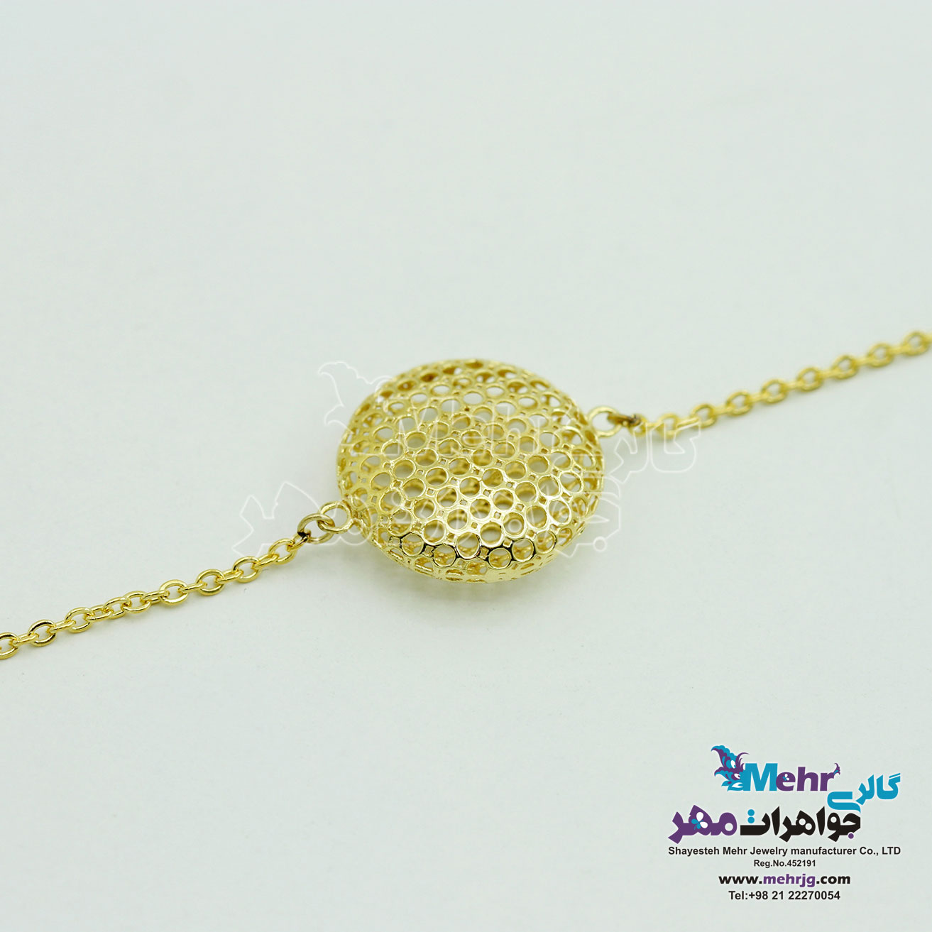 دستبند طلا - طرح دایره‌ی توری