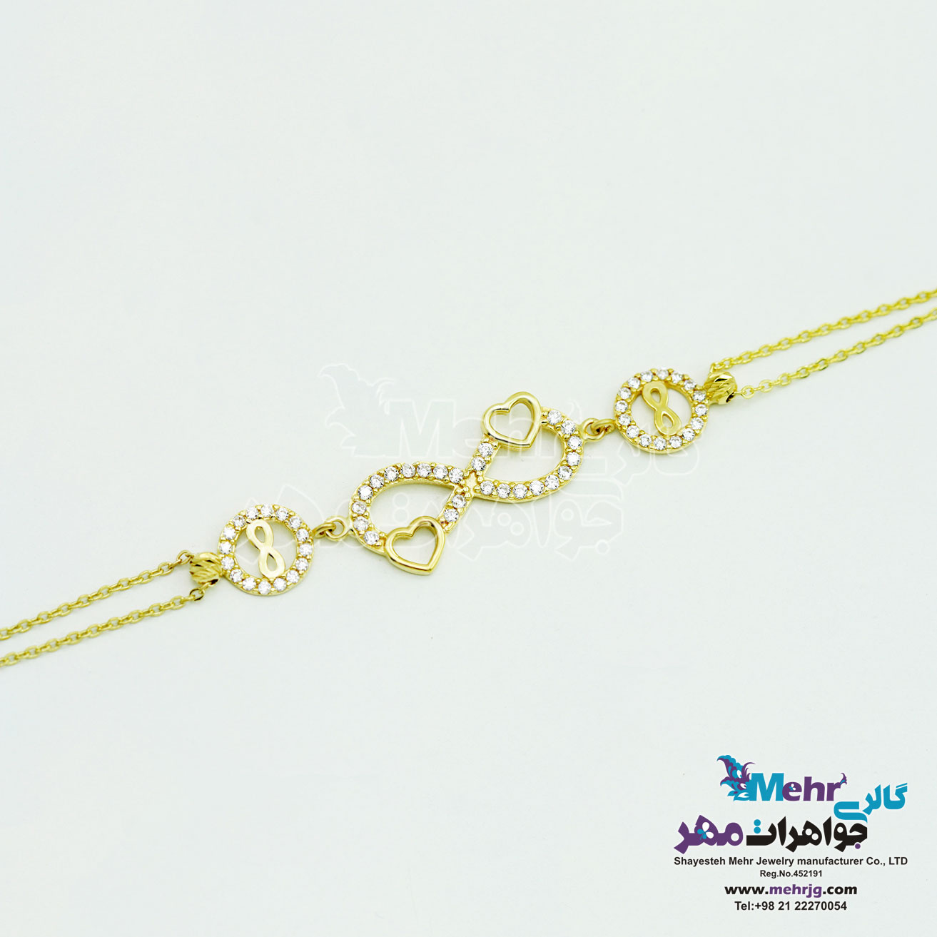 دستبند طلا - طرح بی‌نهایت