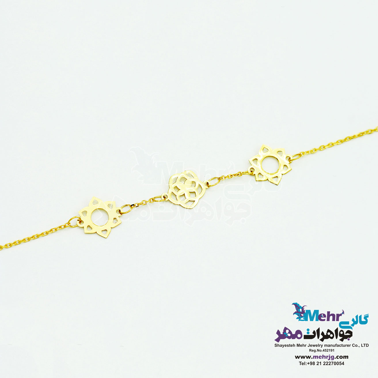 دستبند طلا - طرح شمسه
