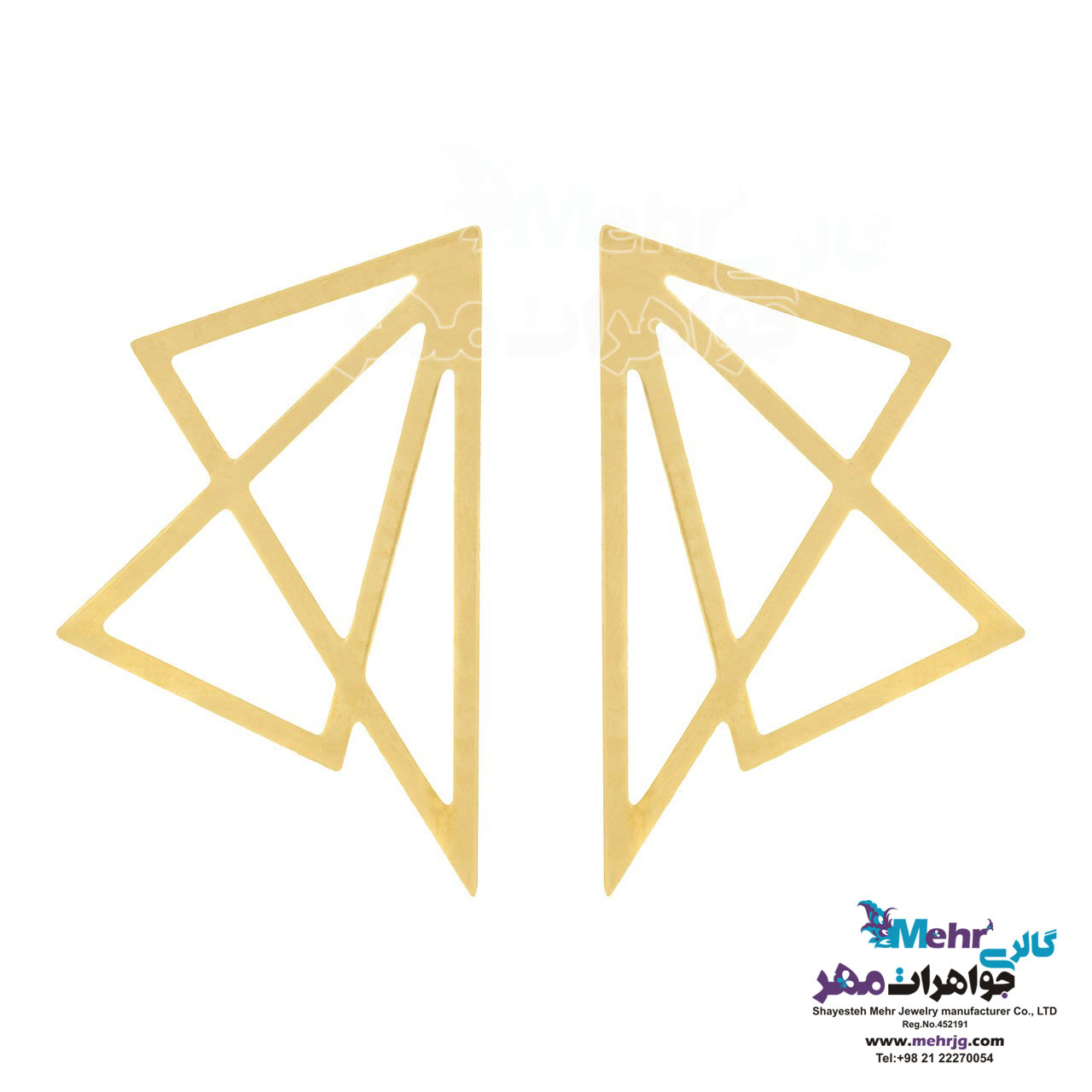 گوشواره طلا - طرح هندسی