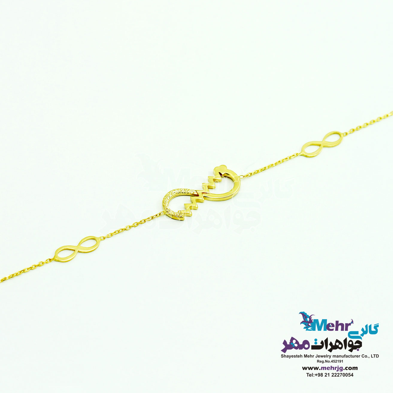 دستبند طلا - طرح بی‌نهایت