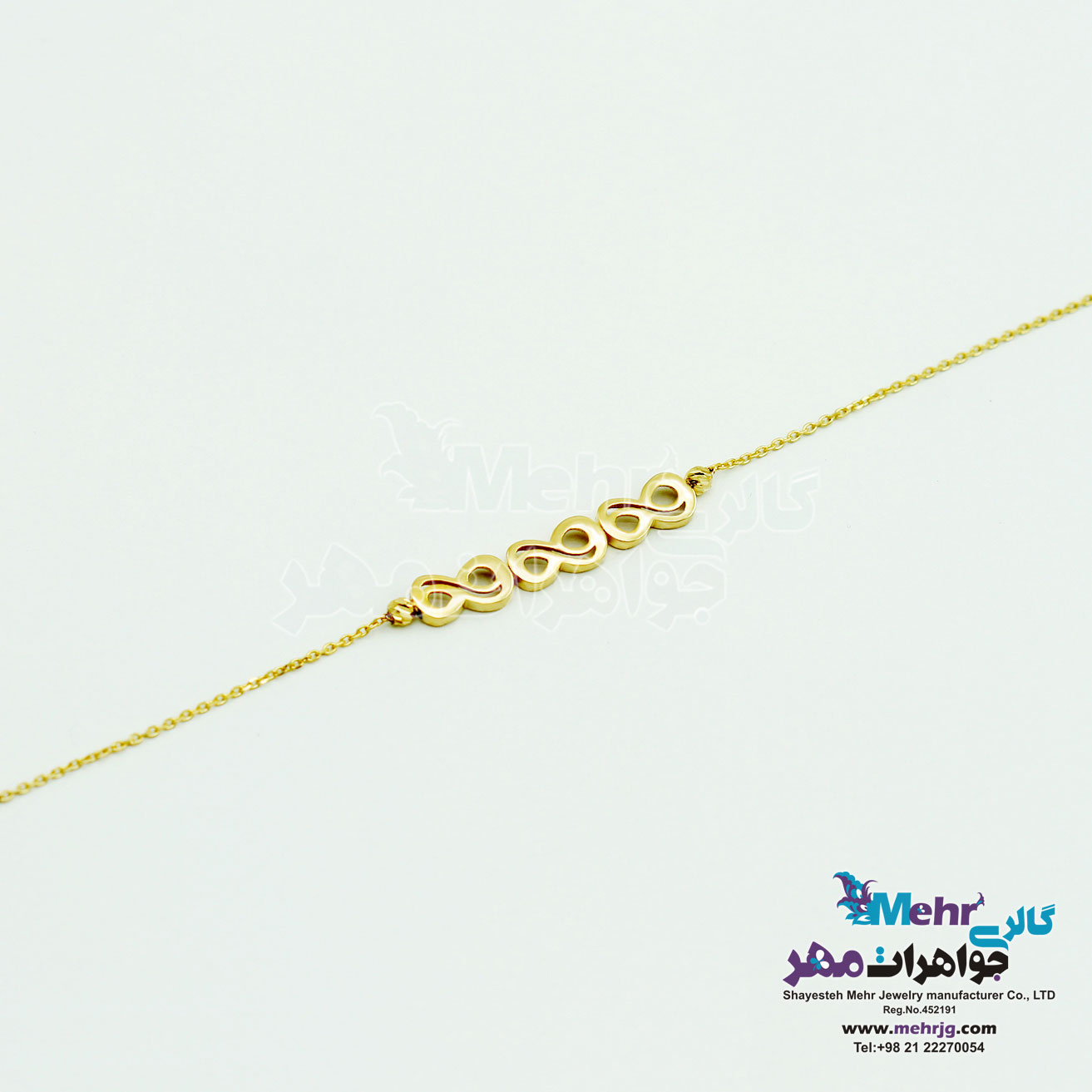 دستبند طلا - طرح بی‌نهایت