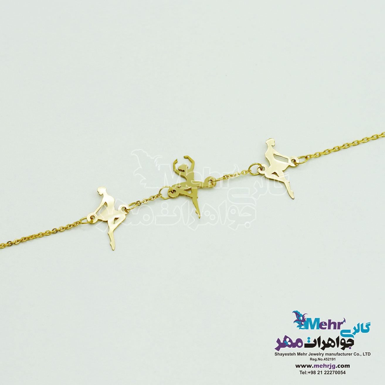 دستبند طلا - طرح بالرین