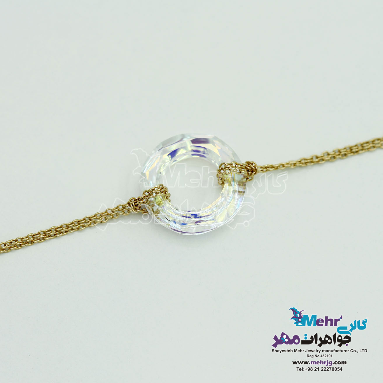دستبند طلا - سنگ سواروسکی رینگ