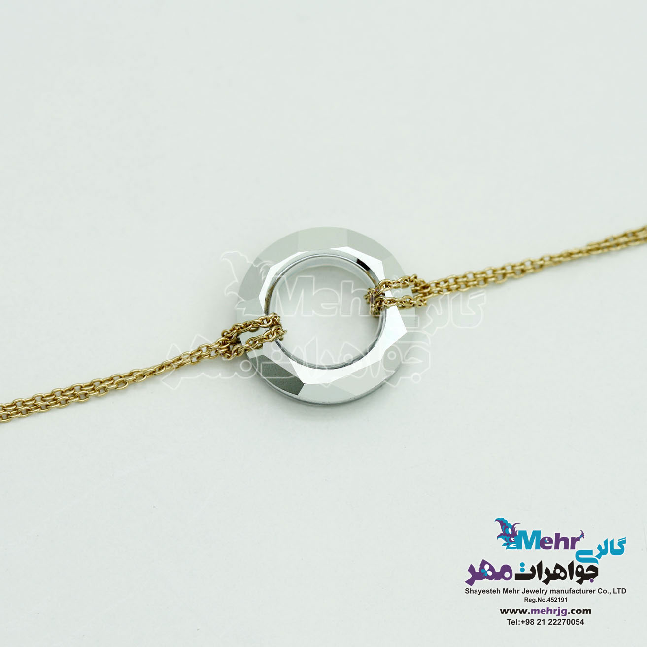 دستبند طلا - سنگ سواروسکی رینگ