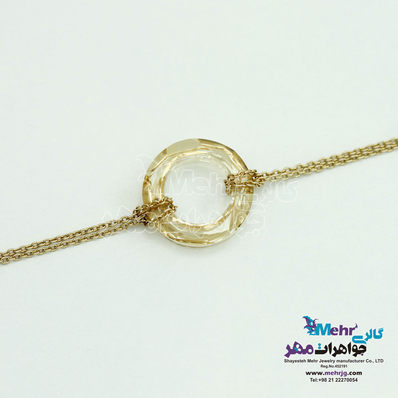 دستبند طلا - سنگ سواروسکی رینگ