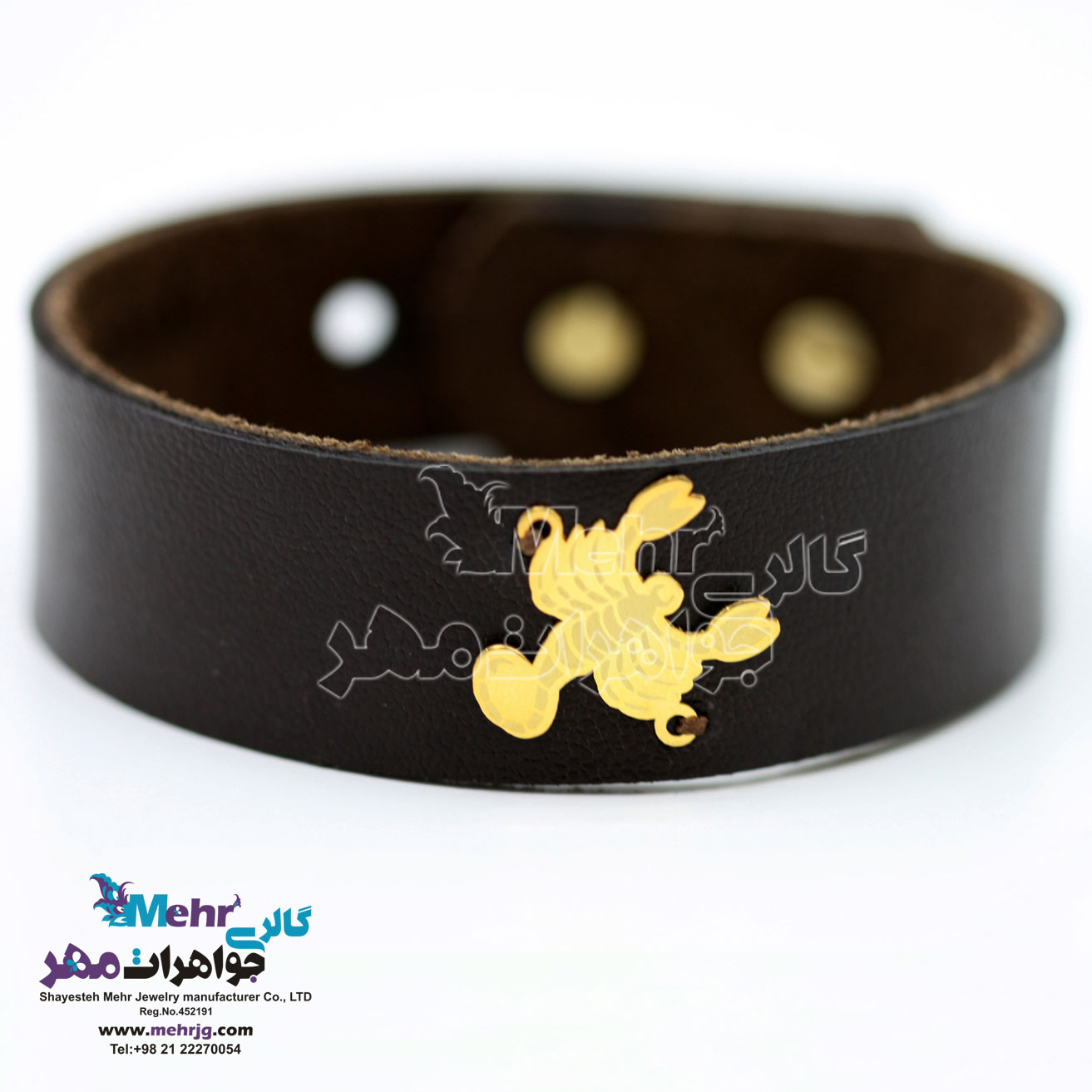 دستبند طلا و چرم - ماه تولد آبان
