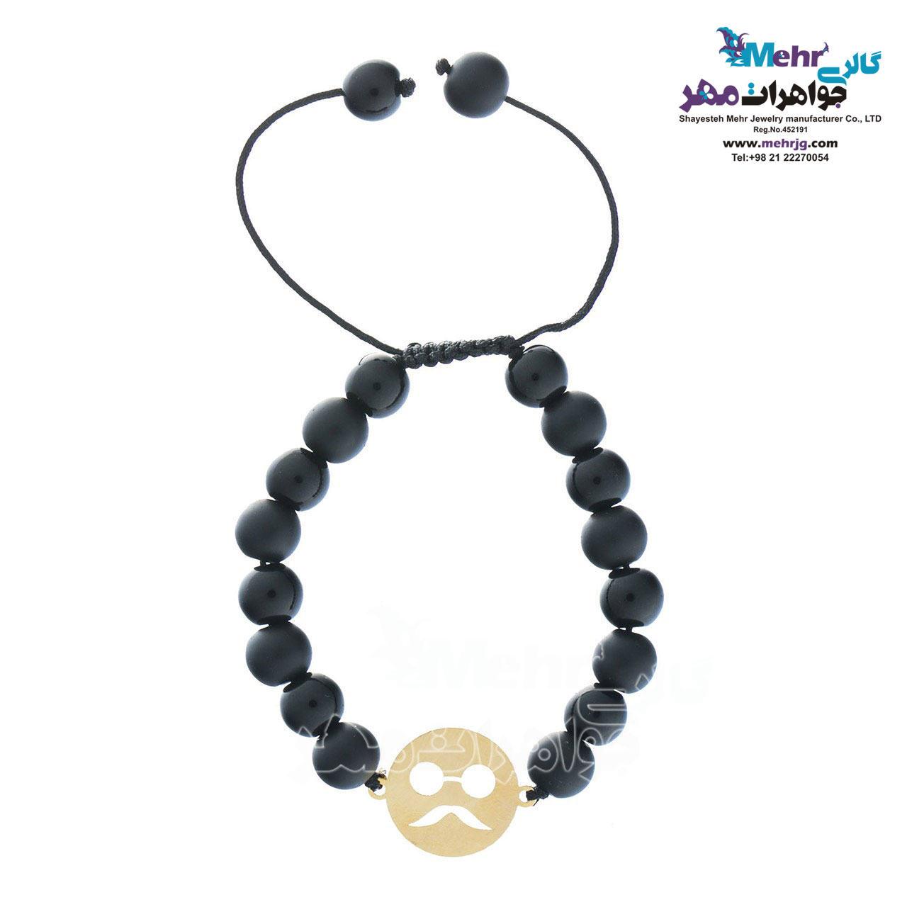 دستبند طلا و سنگ - طرح استیکر