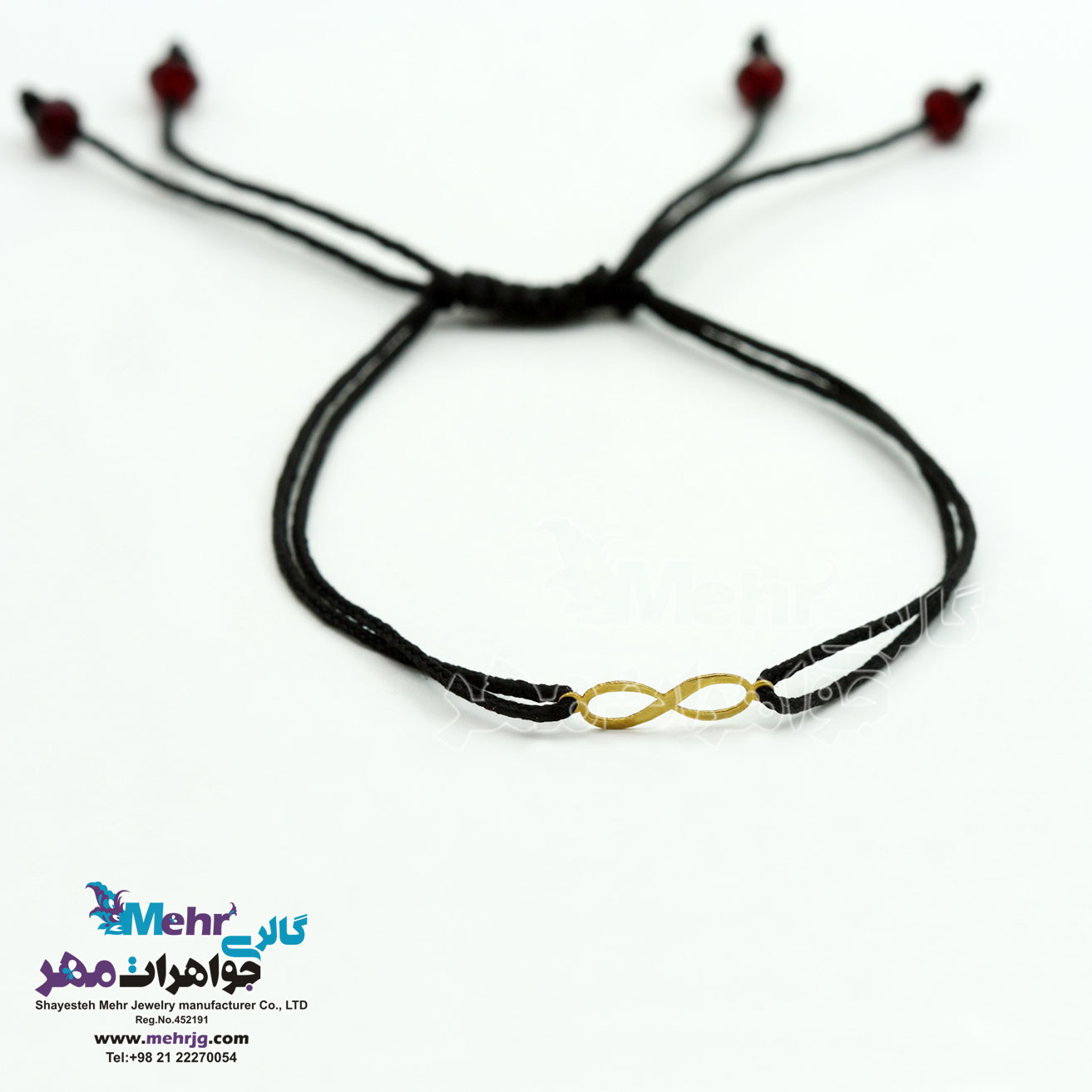 دستبند طلا و بافت - طرح بی‌نهایت