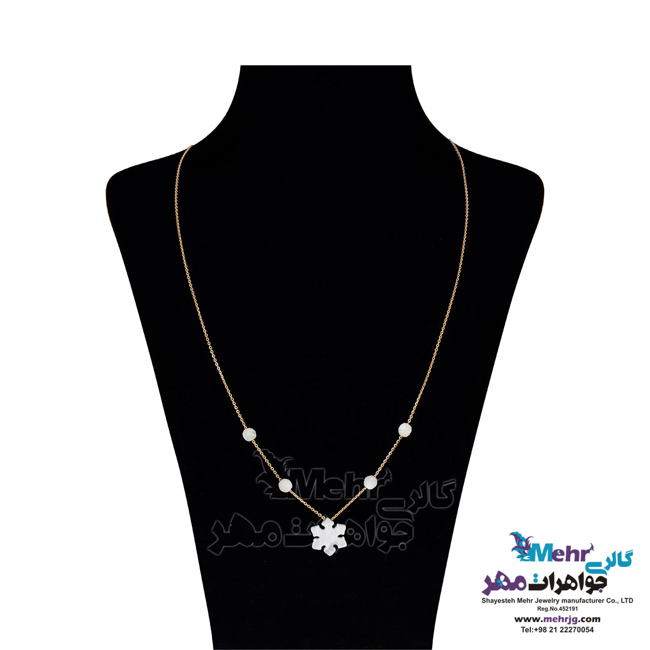 گردنبند طلا - صدف برف