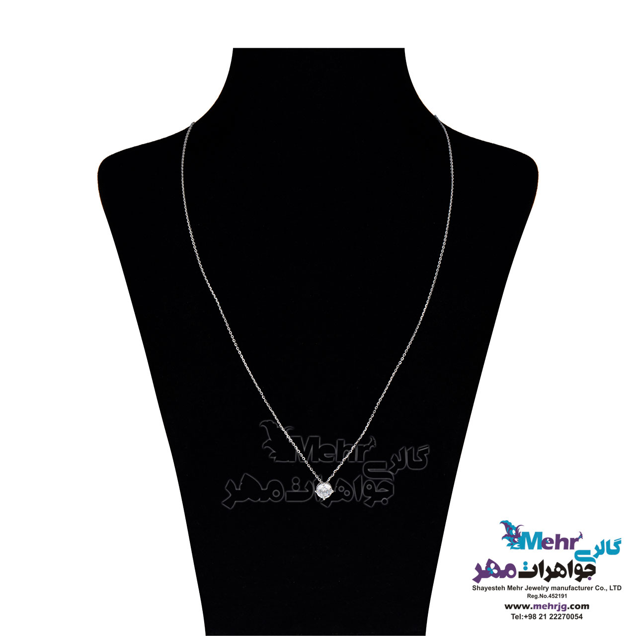 گردنبند طلا - طرح جواهر نشان