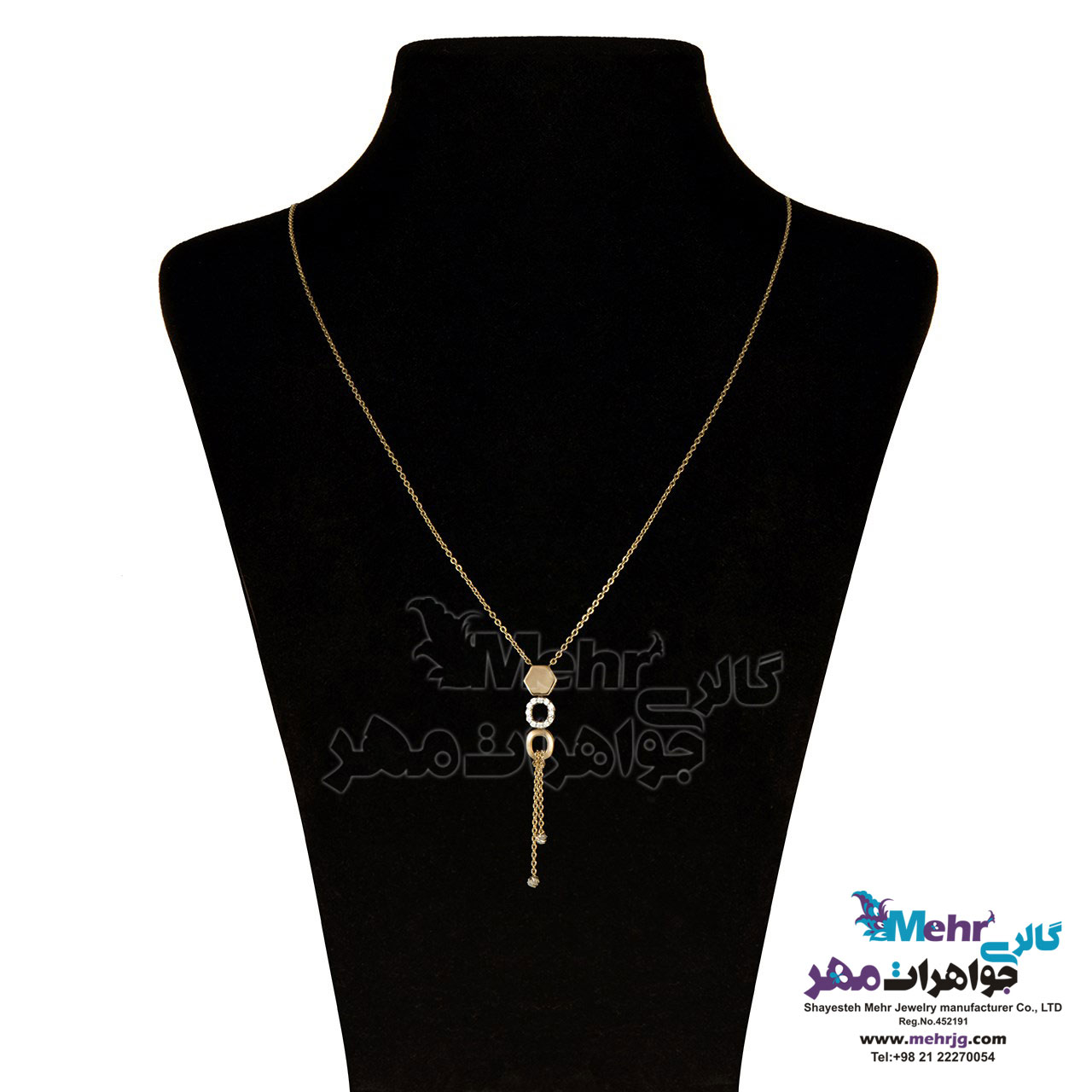 گردنبند طلا - طرح هندسی