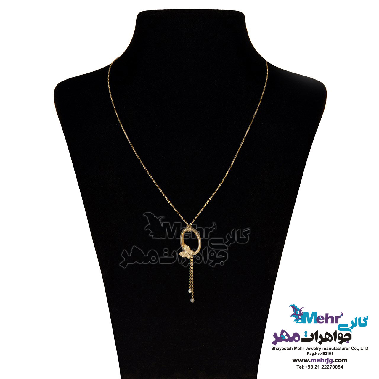 گردنبند طلا - طرح پروانه