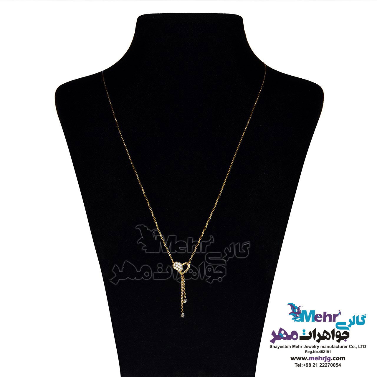 گردنبند طلا - طرح قلب
