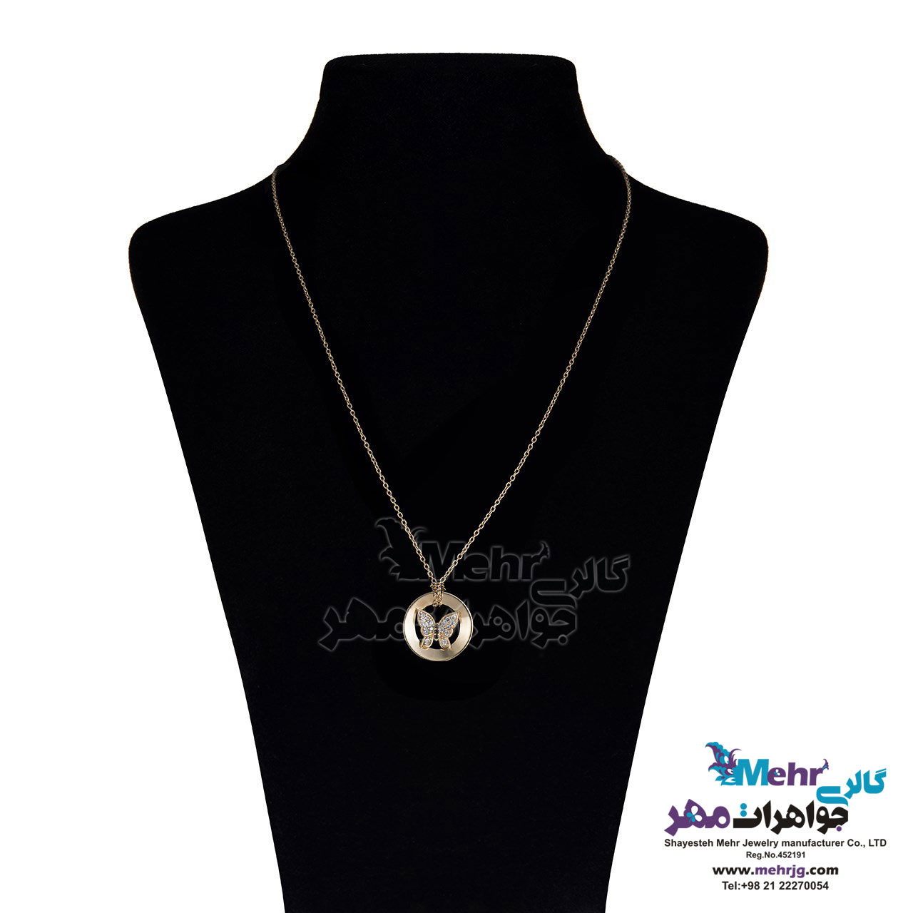 گردنبند طلا - طرح پروانه