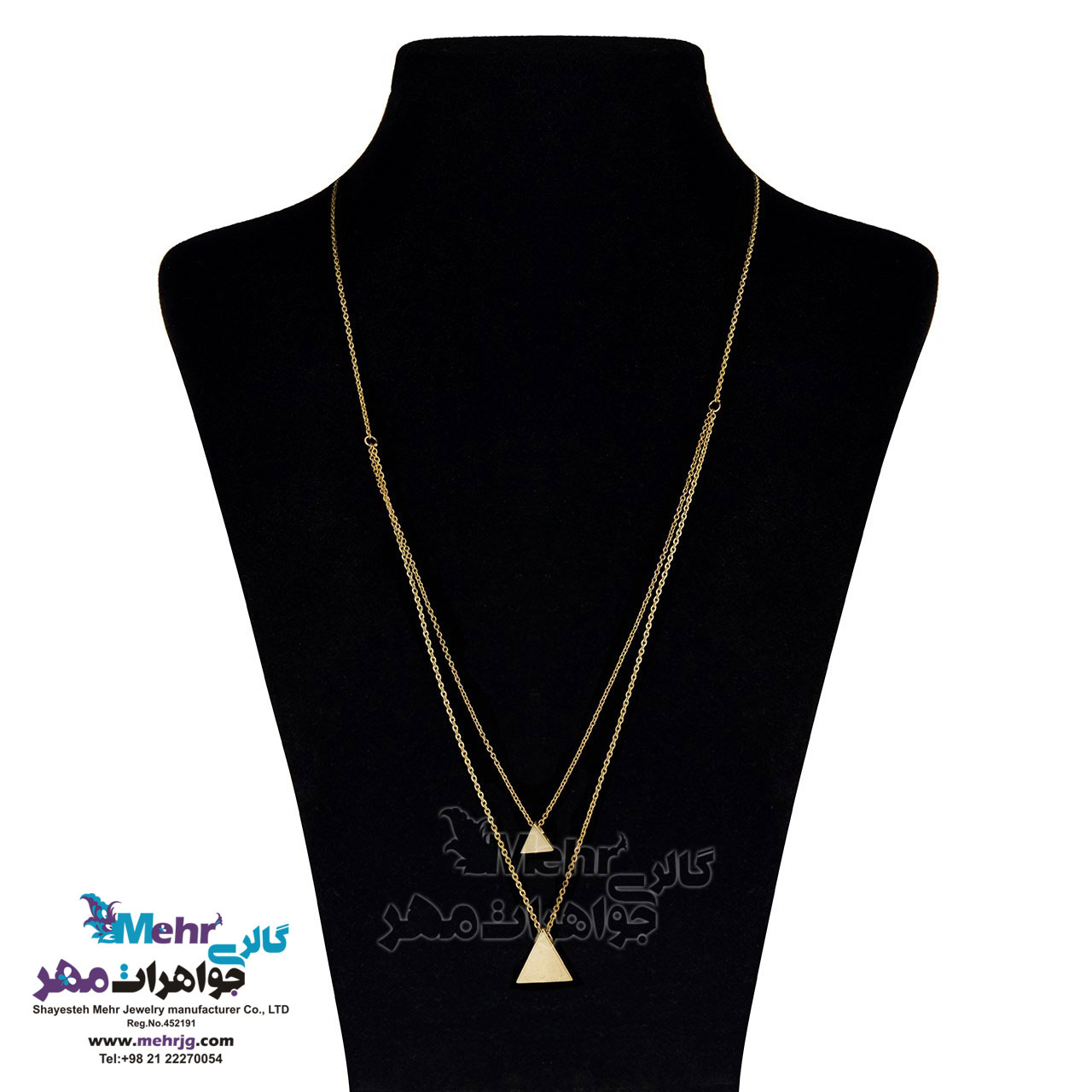 گردنبند طلا - طرح هندسی