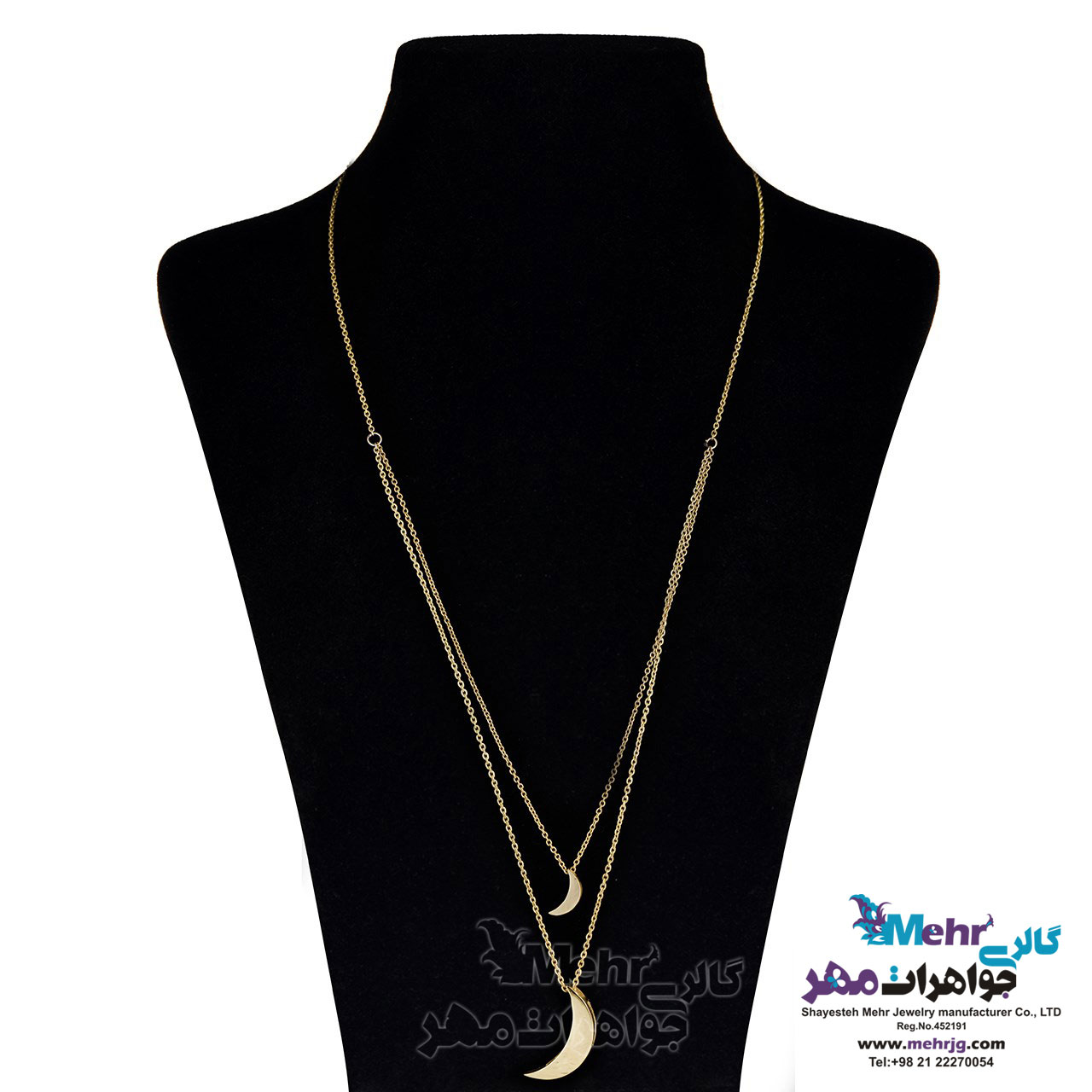 گردنبند طلا - طرح ماه