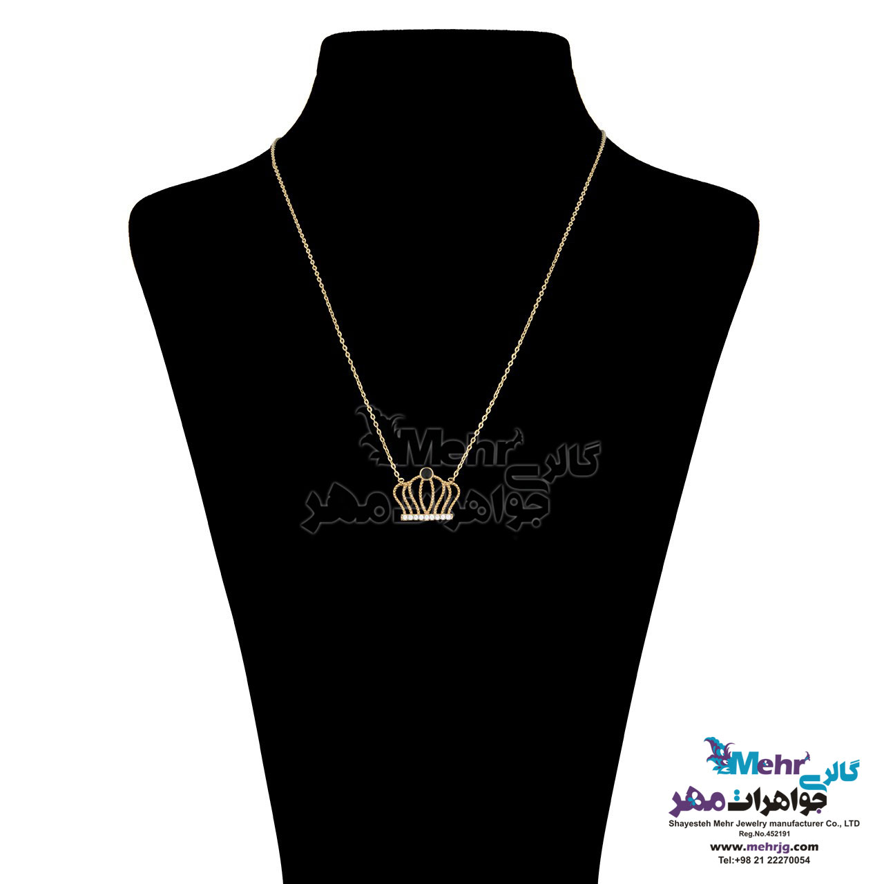 گردنبند طلا - طرح تاج