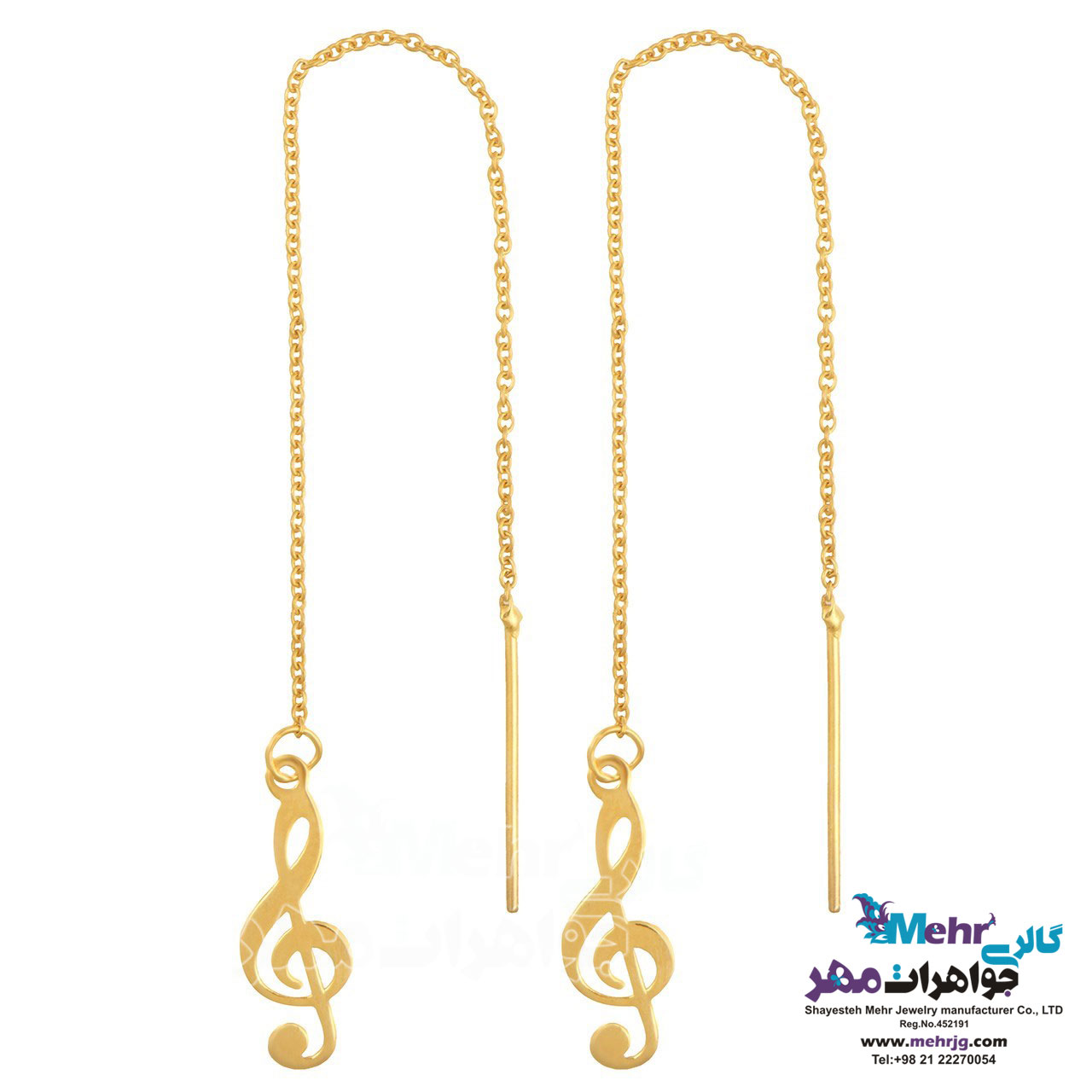 گوشواره طلا - طرح نت سل