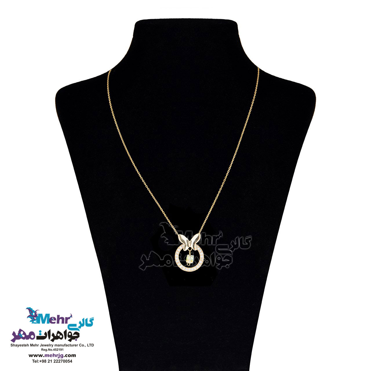 گردنبند طلا - طرح پروانه