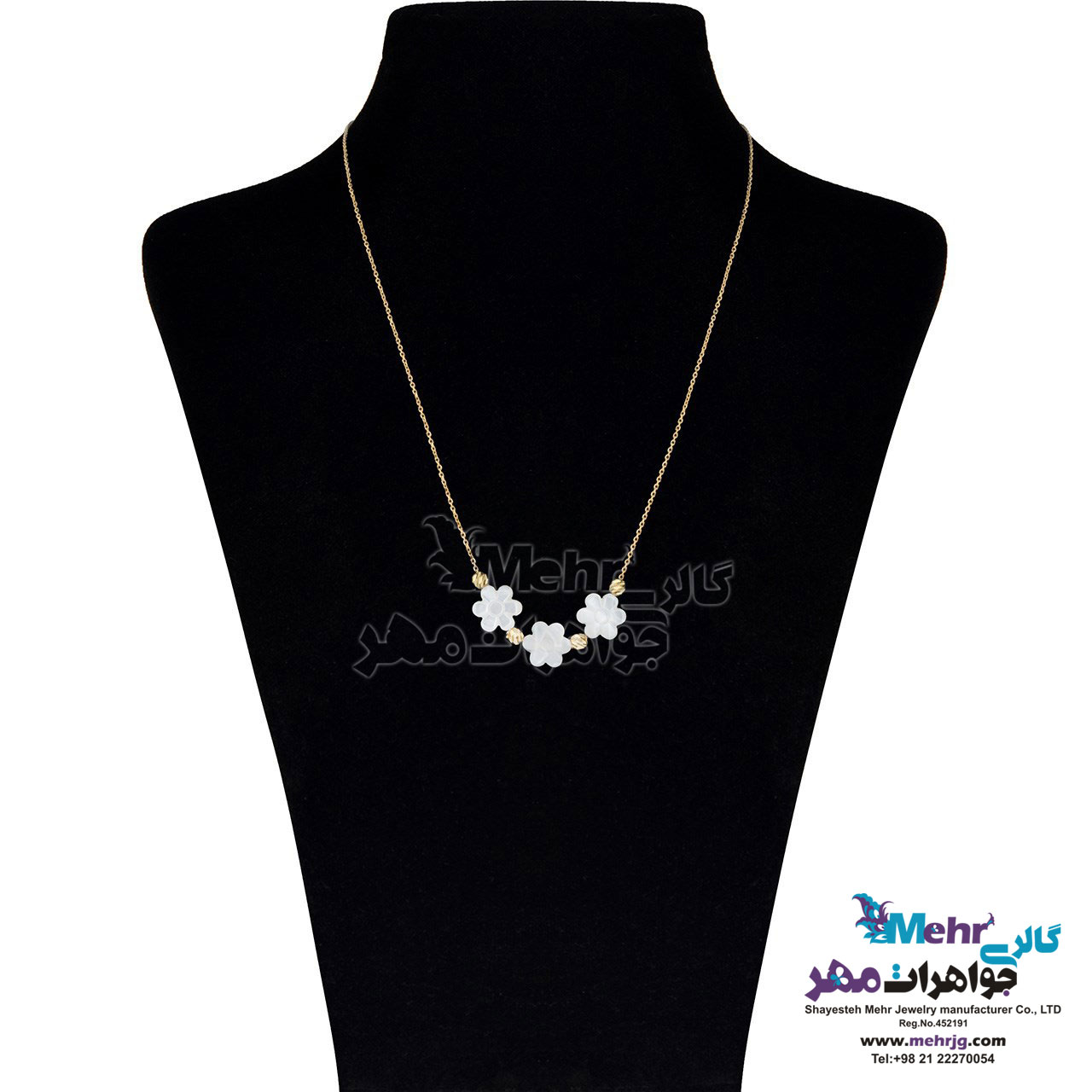 گردنبند طلا - صدف گل
