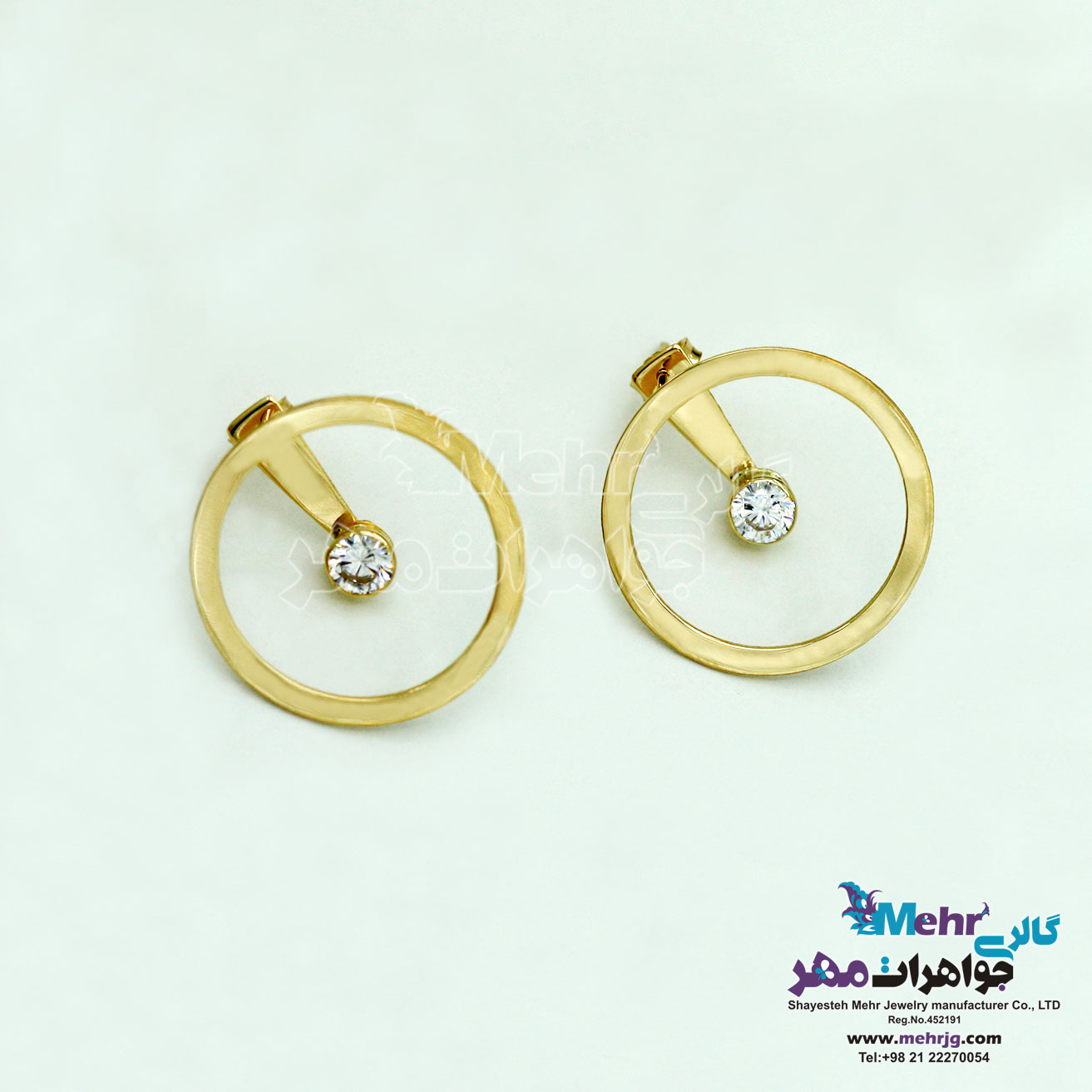گوشواره طلا - طرح دایره