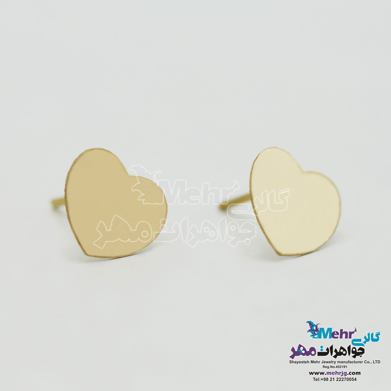گوشواره طلا - طرح قلب