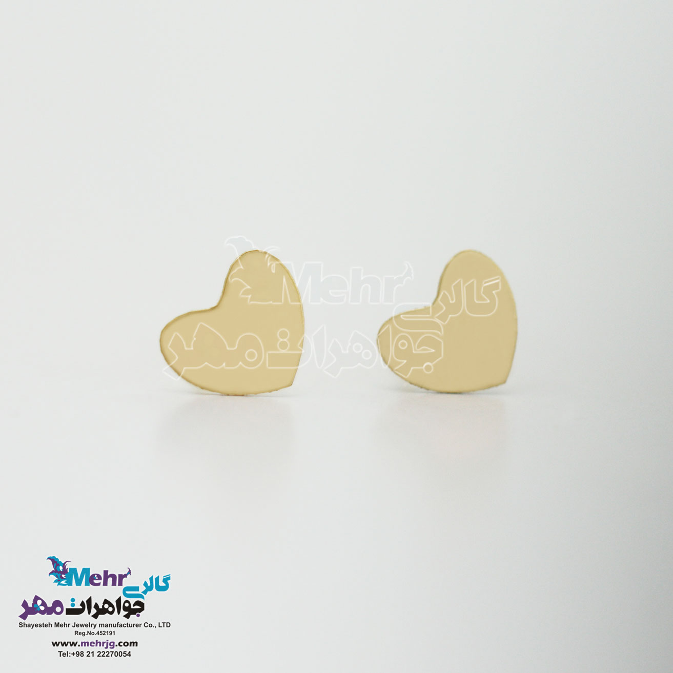 گوشواره طلا - طرح قلب