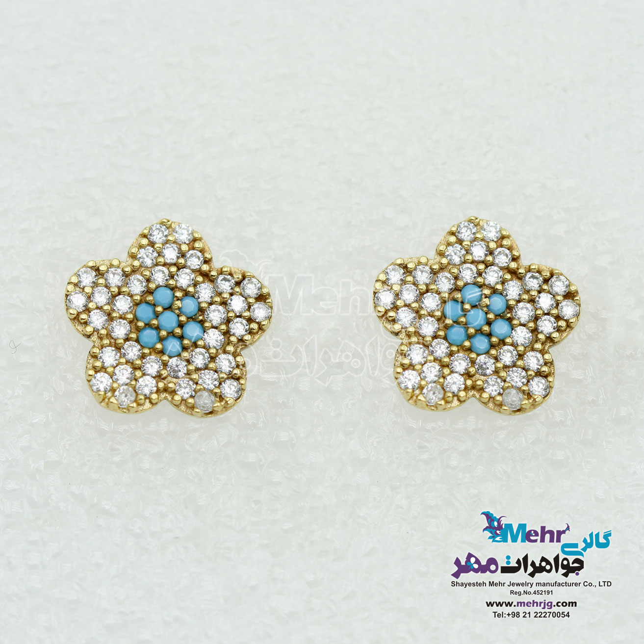 گوشواره طلا - طرح گل