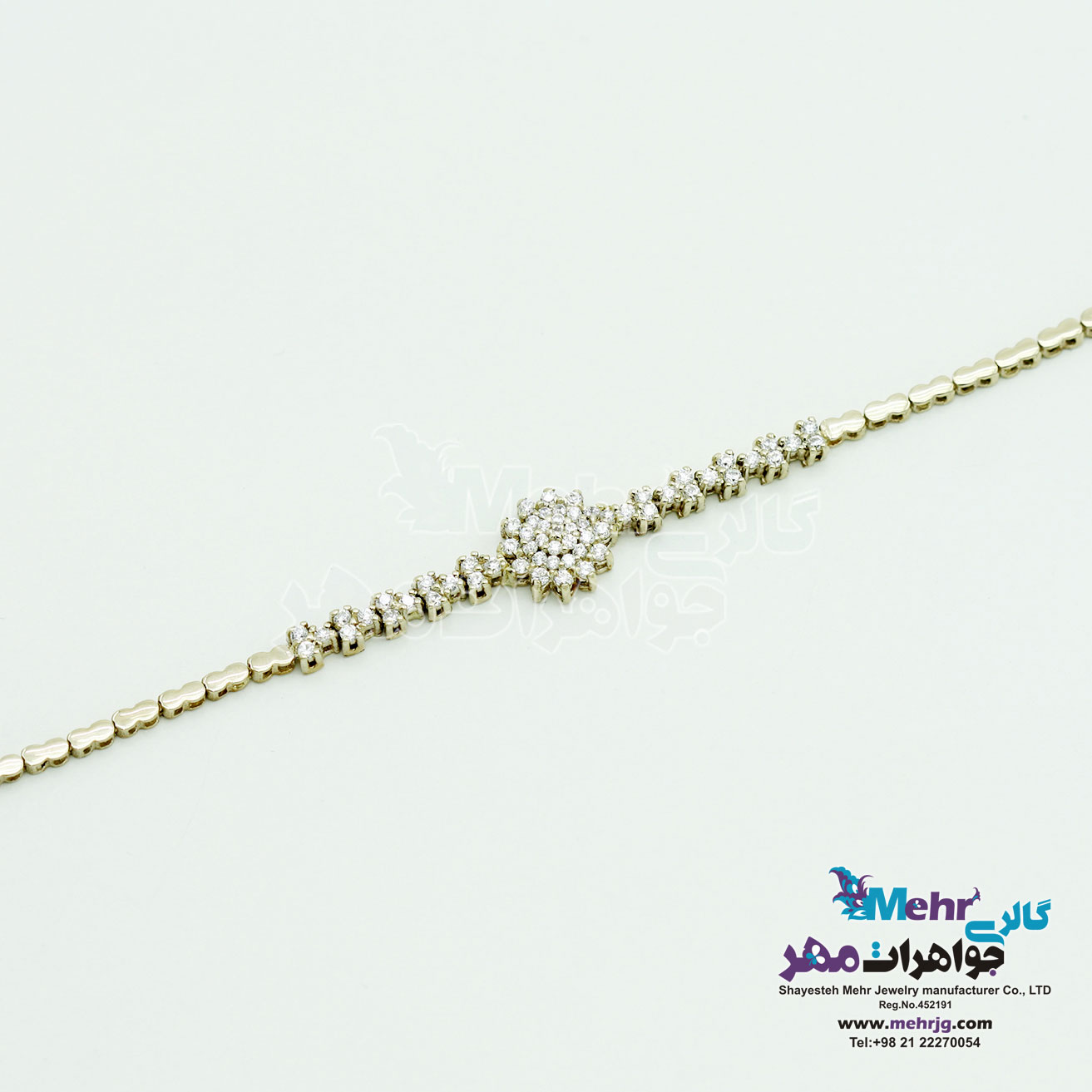 دستبند طلا - طرح گل خورشیدی