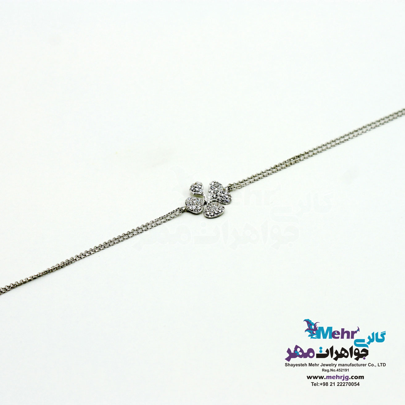 دستبند طلا - طرح گل پریوش