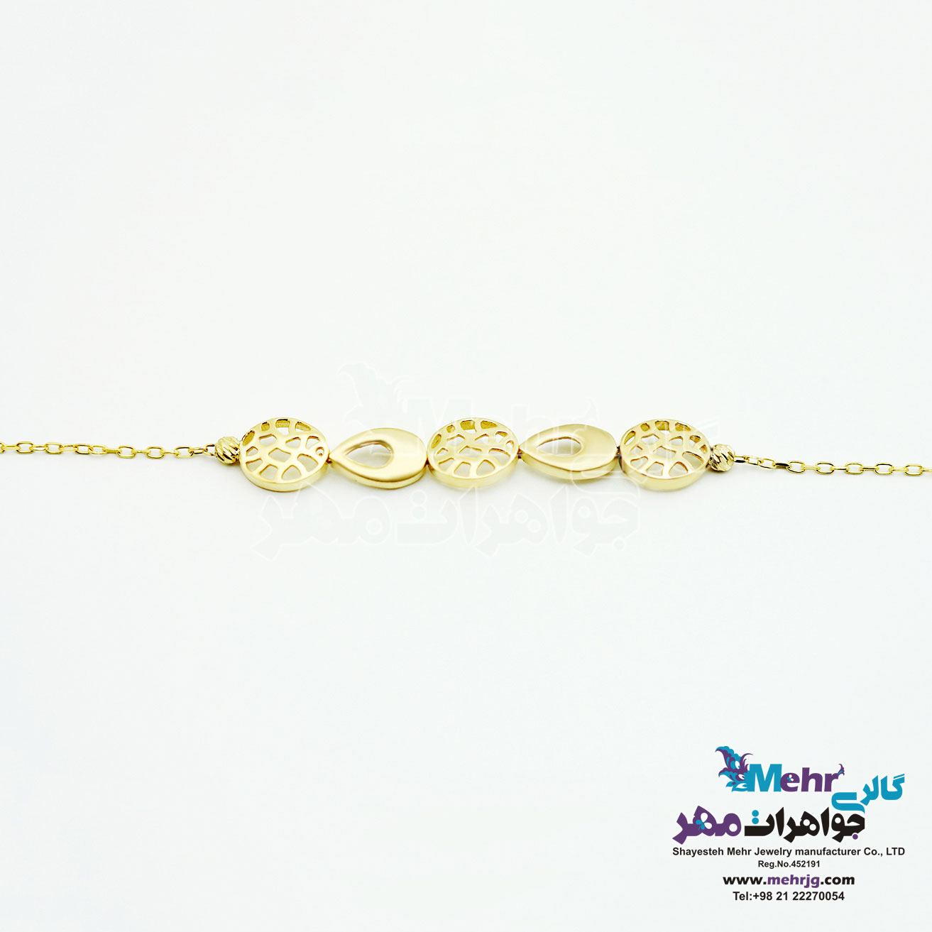 دستبند طلا - طرح اشک