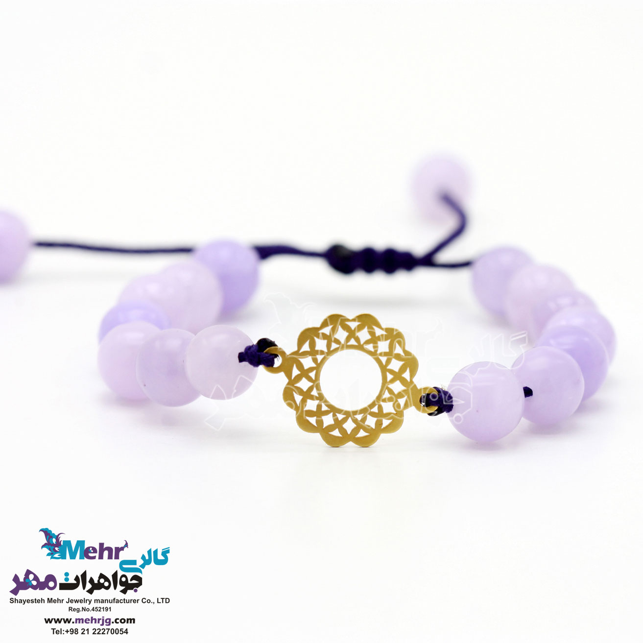 دستبند طلا و سنگ - طرح اسلیمی