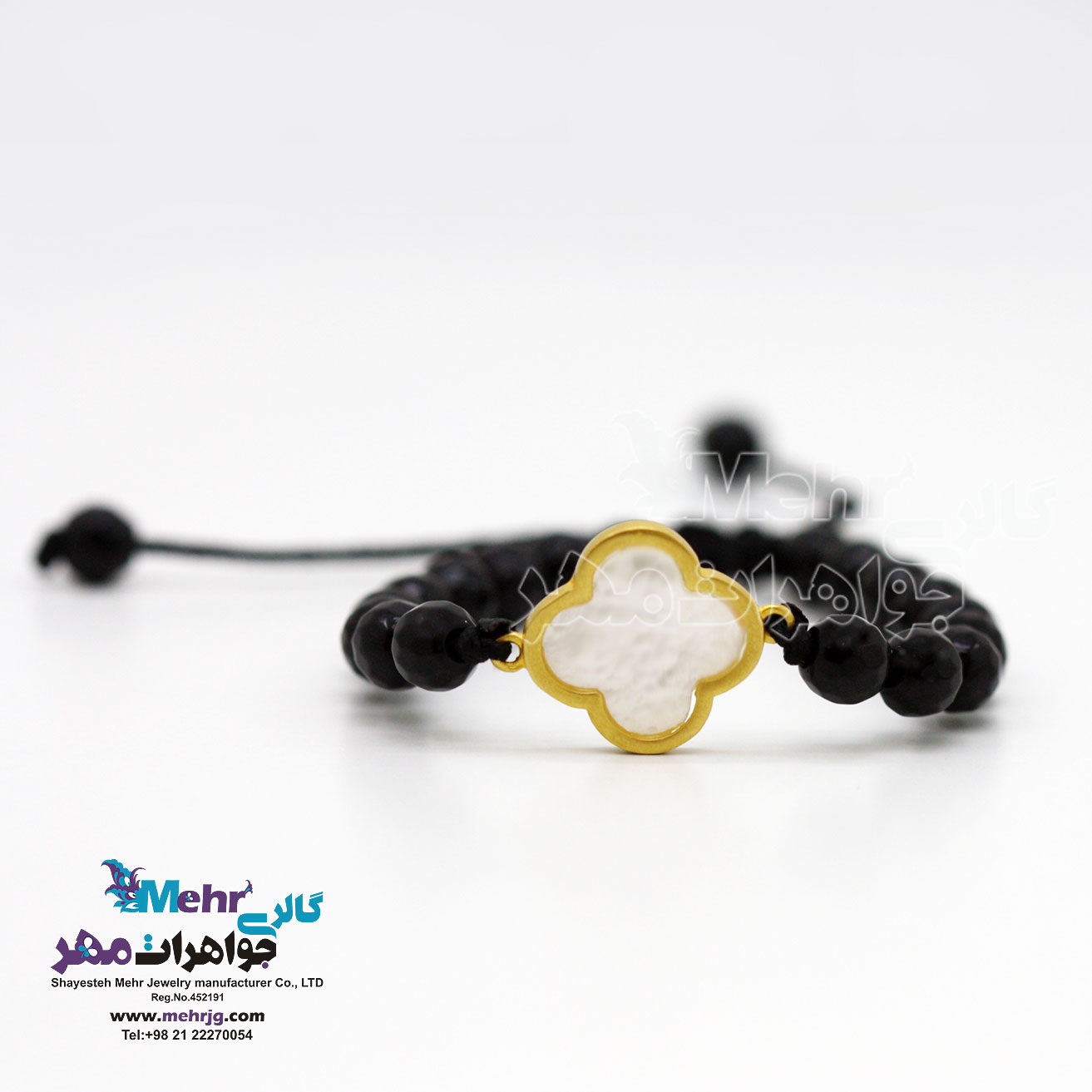 دستبند طلا و سنگ - طرح ون‌کلیف