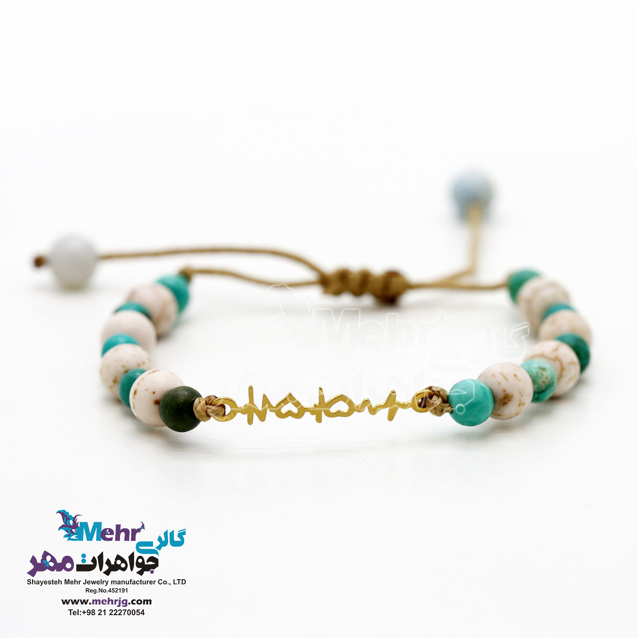 دستبند طلا و سنگ - طرح ضربان قلب