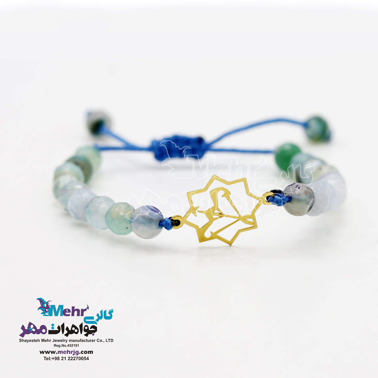 دستبند طلا و سنگ - ماه تولد آذر