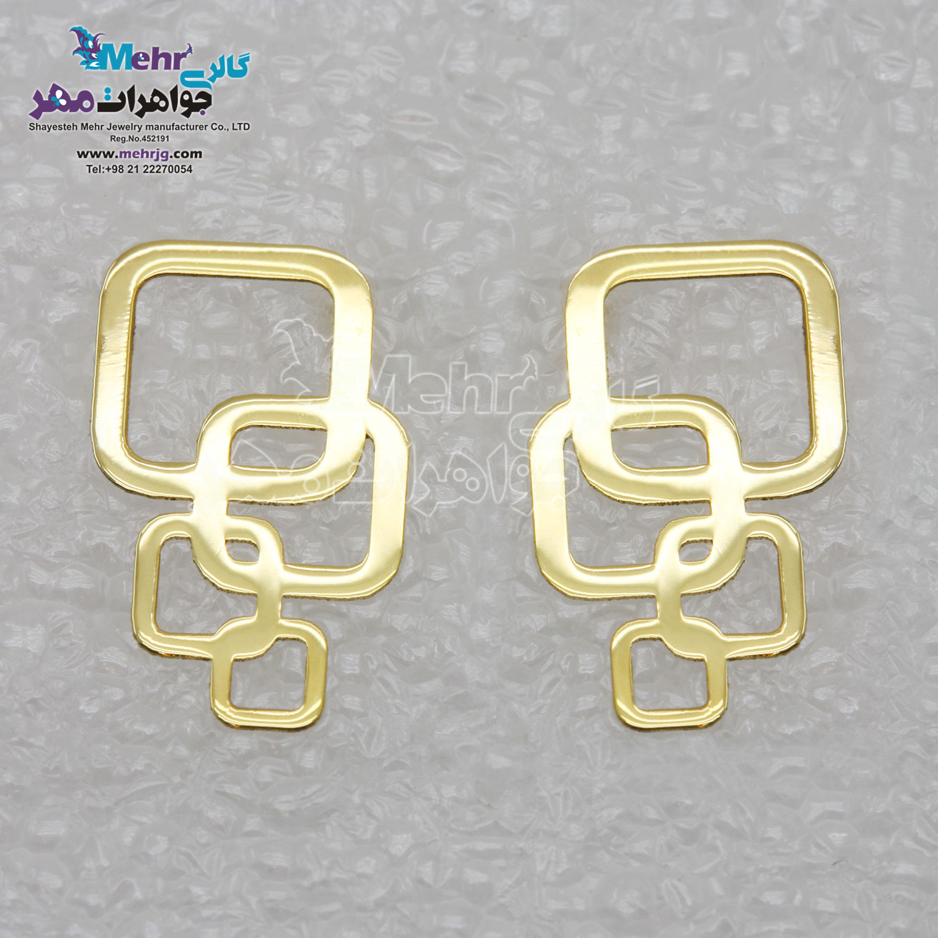 گوشواره طلا - طرح هندسی