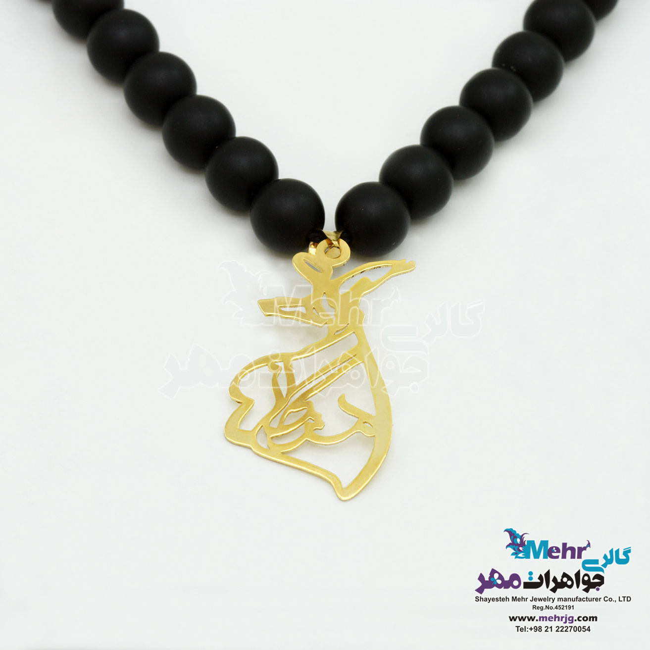 گردنبند طلا و سنگ - طرح مژگان - رقص سماع