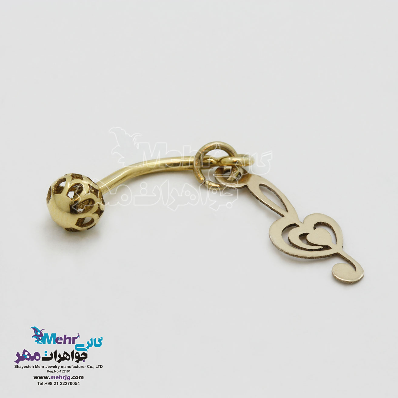پیرسینگ طلا - طرح نت سل