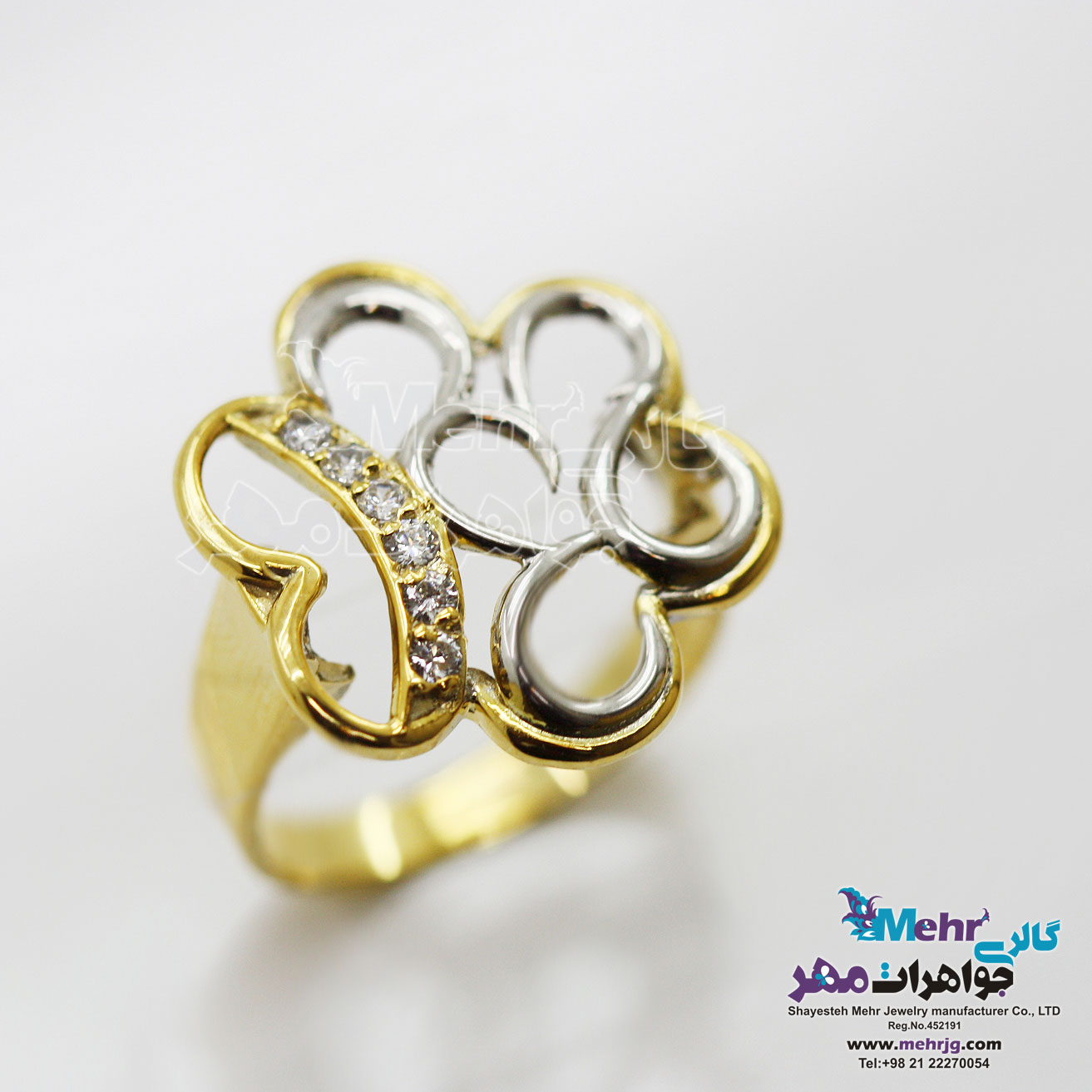 انگشتر طلا - طرح گل