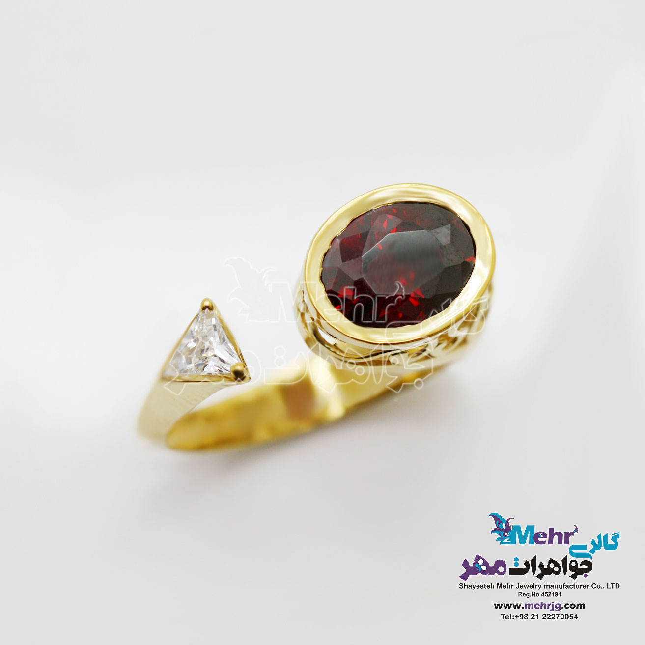 انگشتر طلا - طرح هندسی