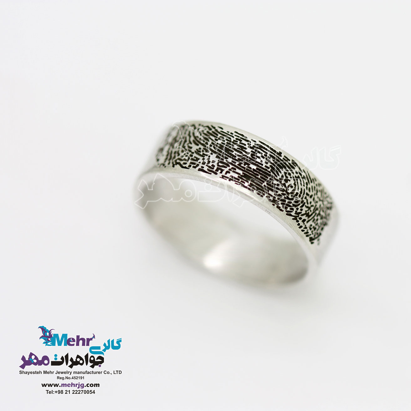 انگشتر طلا - طرح اثر انگشت