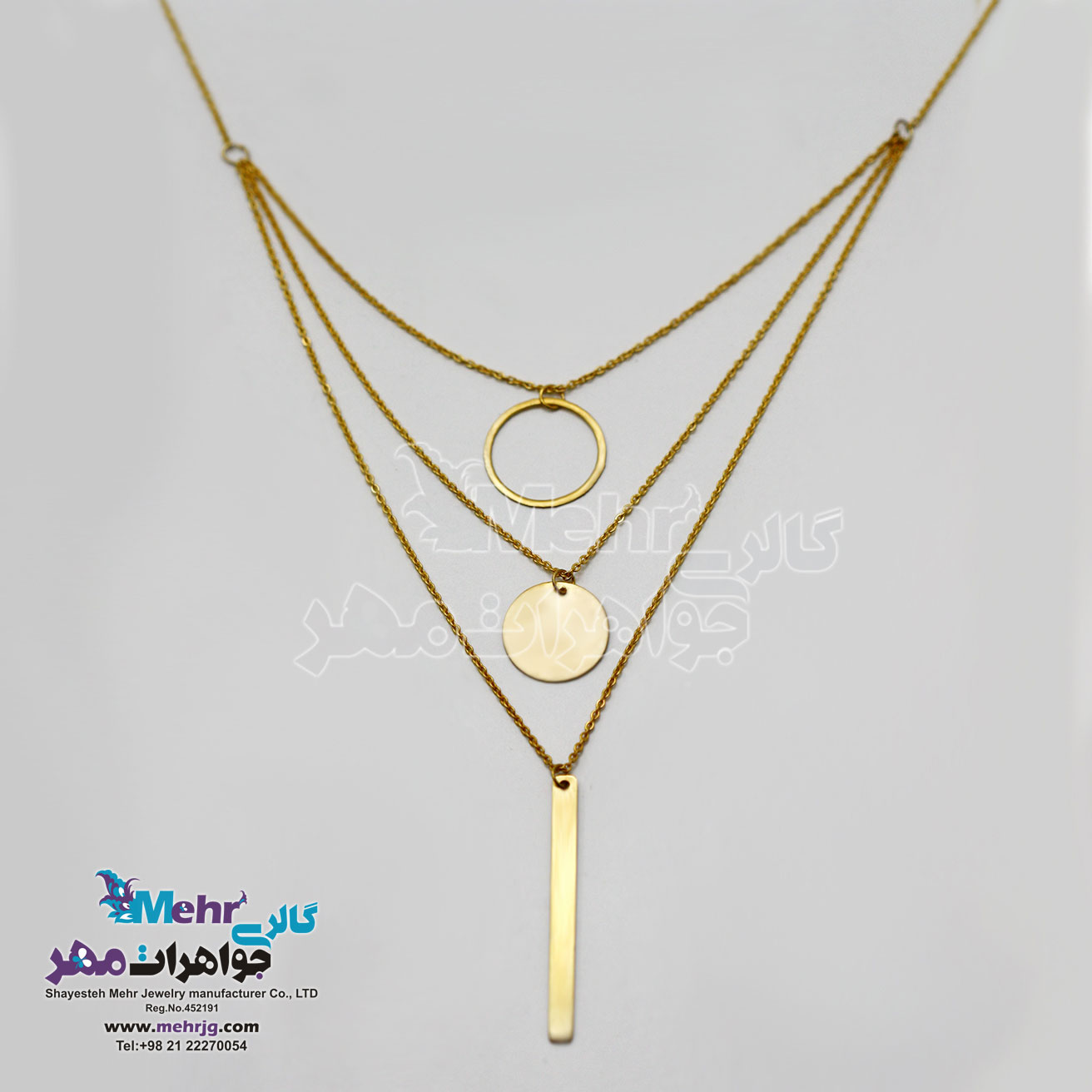 گردنبند طلا - طرح هندسی