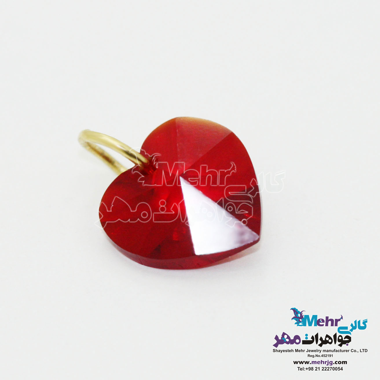 آویز طلا - سنگ سواروسکی قلب