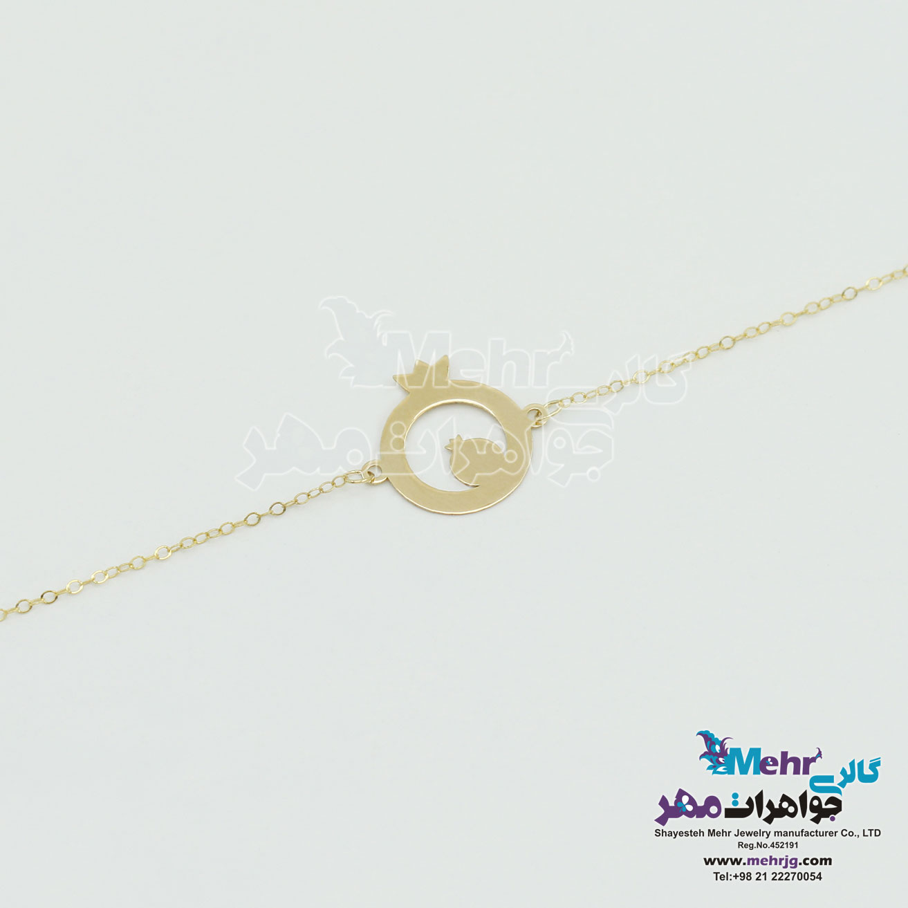 دستبند طلا - طرح انار